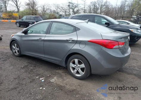 2013 Hyundai Elantra Gls z USA, uszkodzony, nr VIN 5NPDH4AE0DH186708